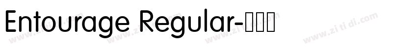Entourage Regular字体转换